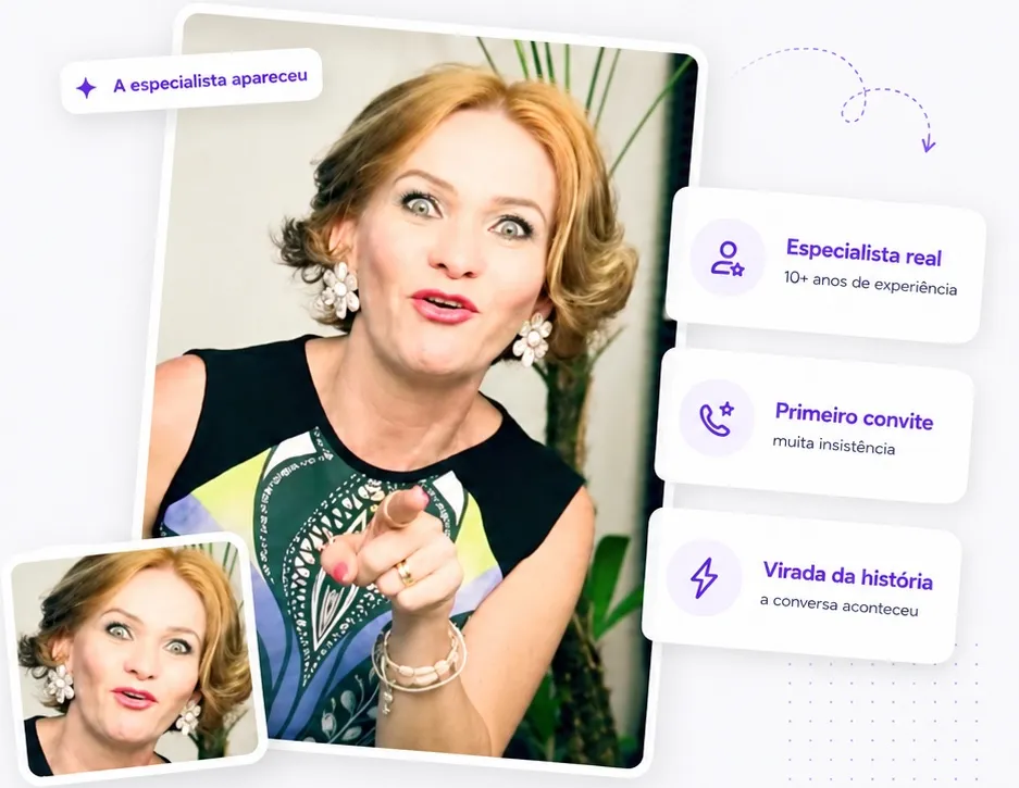 A especialista apareceu — Cátia, virada da história