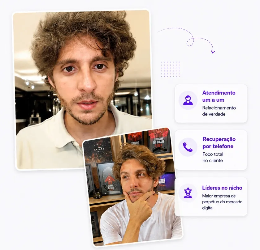 Atendimento um a um, recuperação por telefone, líderes no nicho