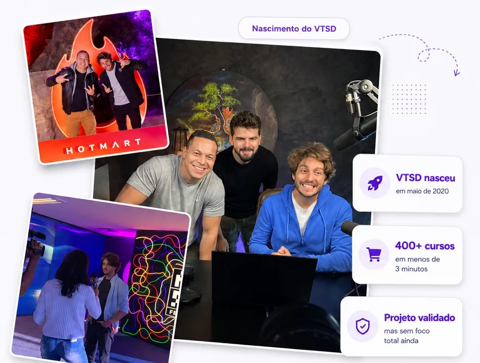 Nascimento do VTSD — 400+ cursos em menos de 3 minutos