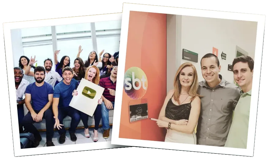 Equipe comemorando